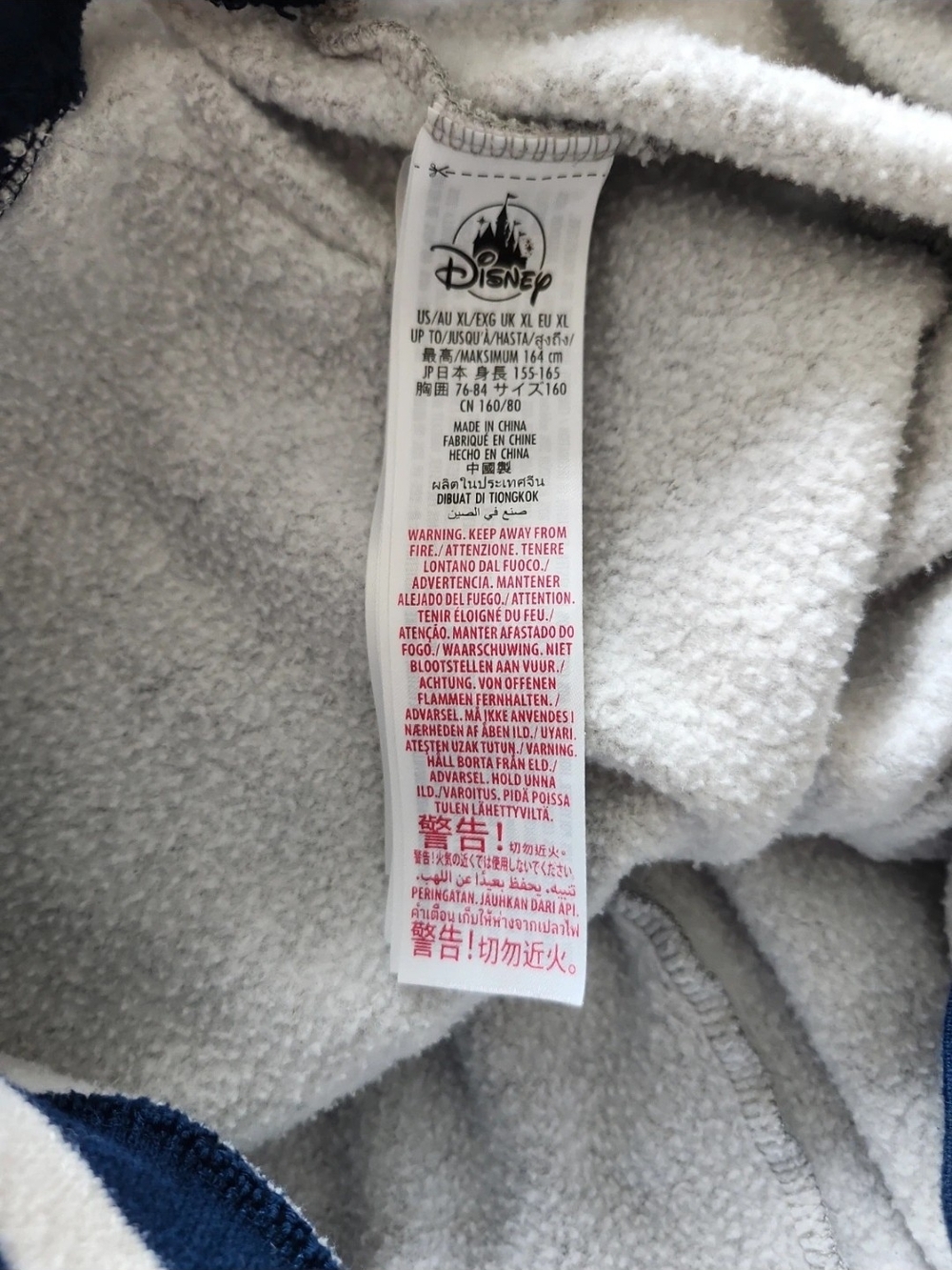 Disney Parks Mickey Mouse Embroidered Varsity Hoodie Gray Youth XL - Picture 6 of 10